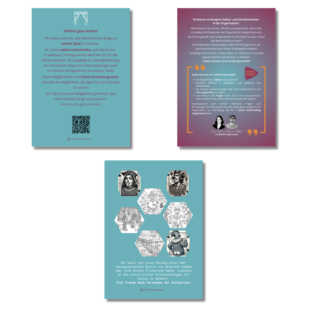 Hinterbühnen-Bingo – das Kartenset für Teamreflexion & Organisationskultur